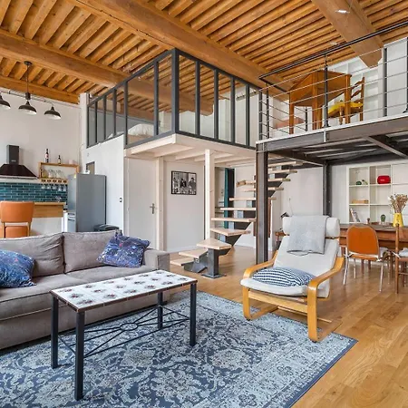 Le Tisserand - Superbe Canut Pentes Croix Rousse Apartmán *